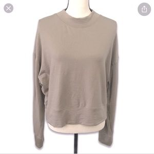 Fabletics Taupe Mock Neck Shirt